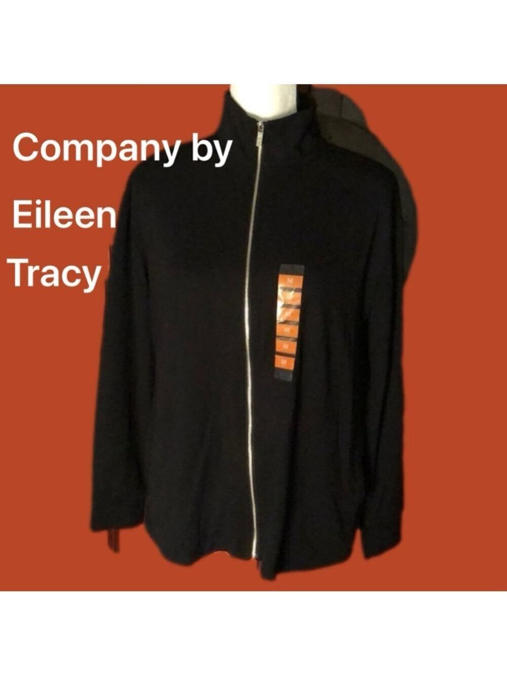 Company Ellen Tracy Zippered Black Jacket (M) NWTs